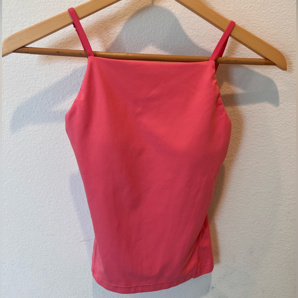 Lululemon Sakura Pink Tank w/ Adjustable Straps and Shelf Bra Women’s Size 2